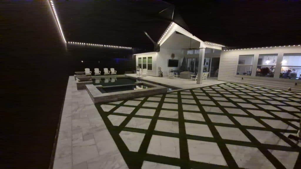 TruLight manufacturer example: Home with holiday permanent LED lighting display